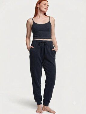 Victoria's Secret Black Loungewear Jogger Pants Size Large